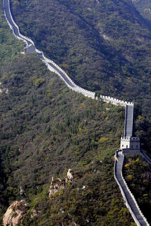 A Muralha da China, fortificação militar localizada no norte do país